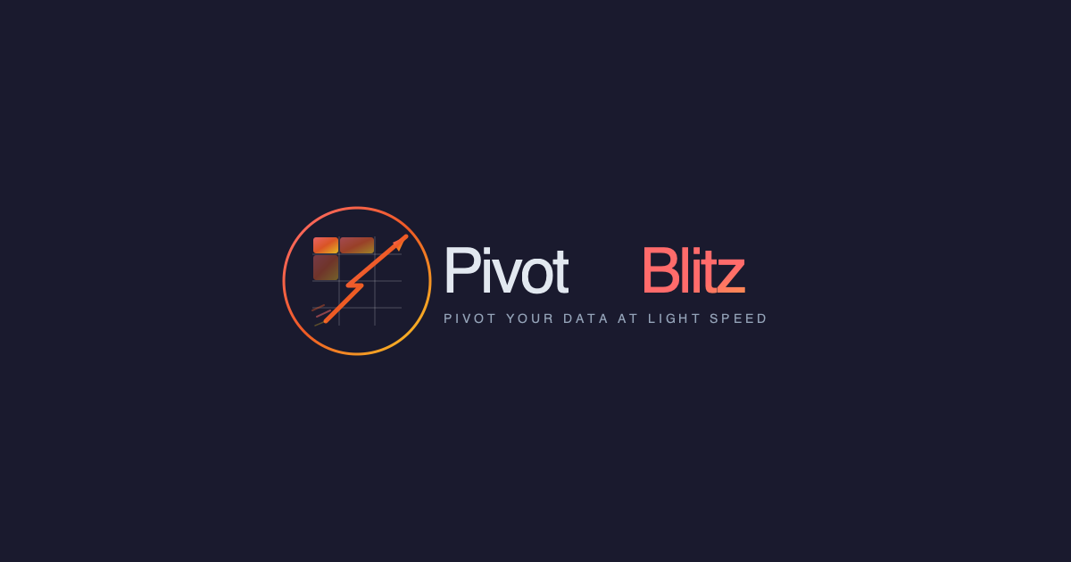 PivotBlitz — High-Performance Pivot Tables for JavaScript